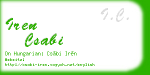 iren csabi business card