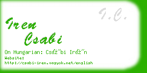 iren csabi business card